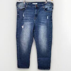 A Beautiful Soul Jeans Women’s Size 18 Straight Leg Faded Dark Wash Stretch